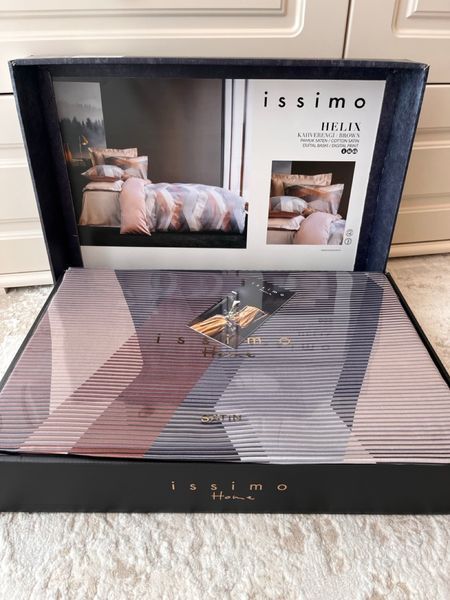 Постільна білизна IssimoHome Helix Brown &mdash; Коричневий (Сімейний) ISSIMO-HELIX-BROWN-BROWN-FAMILY фото