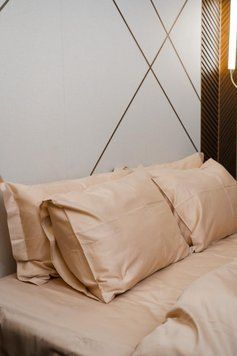 Постільна білизна IssimoHome Simply Satin &mdash; Бежевий (Євро) ISSIMO-SIMPLY-SATIN-TERRACOTTA-FAMILY фото