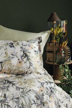 Постільна білизна IssimoHome Fresco &mdash; Кремово-оливковий (Євро) ISSIMO-FRESCO-CREAMOLIVE-EURO фото