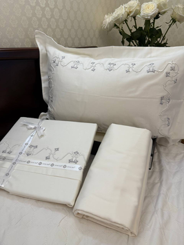 Постільна білизна Cotton Area Anastasia &mdash; Кремовий (Євро) COTTON-ANASTASIA-CREAM-EURO фото